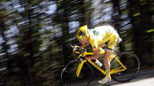 Dangerous descending ... race leader Thomas Voeckler twice went off the road on stage 17.