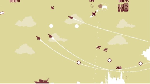 Luftrausers is fast, fun, and furious, and strangely beautiful with its limited sepia palette.