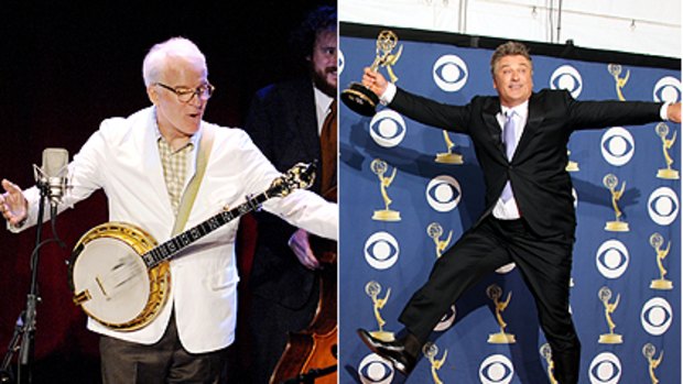 Oscars pairing ... Steve Martin (left) and Alec Baldwin have been announced as co-hosts for the 2010 Academy Awards.