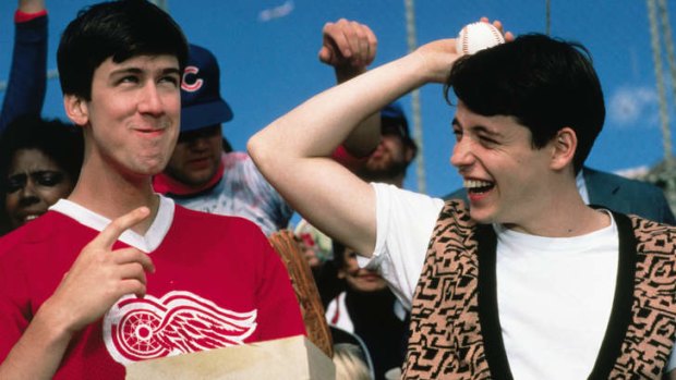 Alan Ruck and Matthew Broderick in <i>Ferris Bueller's Day Off</i>.