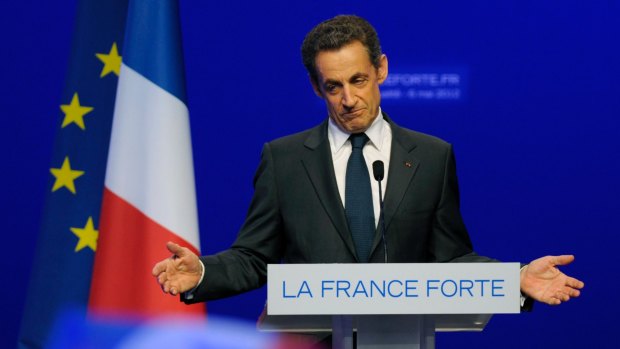 Intercepted: Former French president Nicolas Sarkozy.