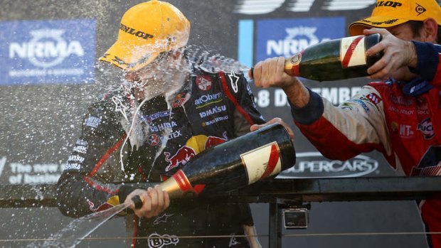 Get your motor runnin’:  Jamie Whincup (above) secured a fifth V8 Supercars title in six years at Sydney Olympic Park last weekend.
