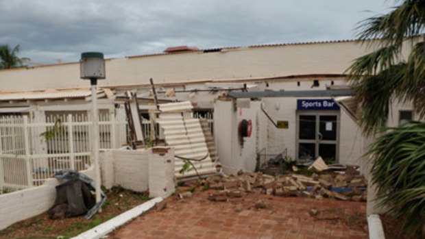Damage to the All Seasons Hotel in Karratha.