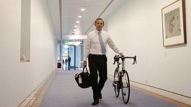 Easy rider: Tony Abbott has named only one woman in his cabinet, Julie Bishop.