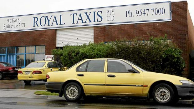 Royal Taxis depot in Springvale.