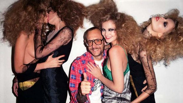 Terry Richardson appears in a photo shoot for Purple Magazine.