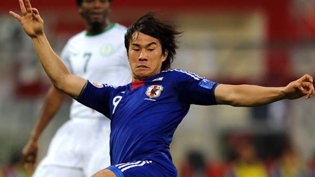 Shinji Okazaki scored a hat-trick for Japan against Saudi Arabia.