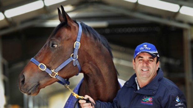 Mark Kavanagh with 2009 Melbourne Cup winner Shocking.