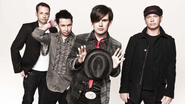 Grinspoon's Phil Jamieson (second from right), who will ride to Adelaide's BDO.