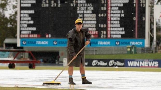 Groundskeepers did their best, but the rain set in on day four.
