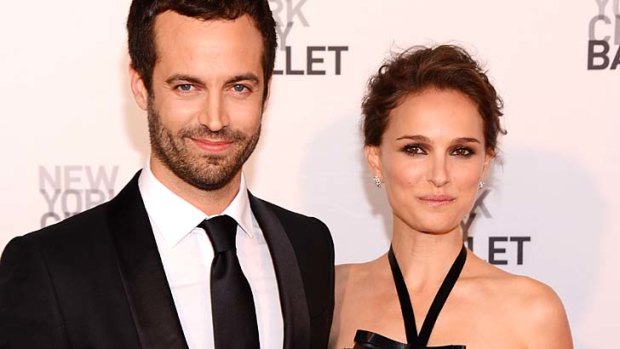 Happily hitched ... Benjamin Millepied and Natalie Portman.
