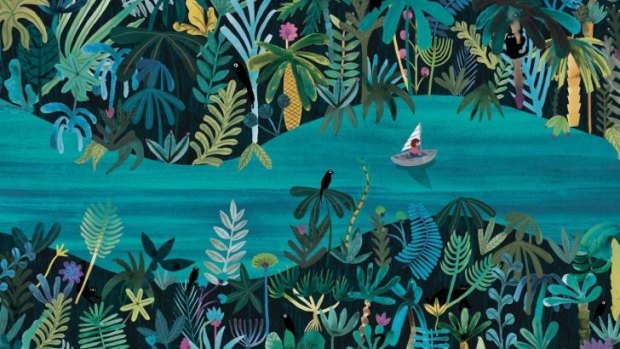 Illustration from Marc Martin's new picture book <i>A River</i>.