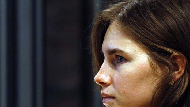 Centre of attention ... Amanda Knox.