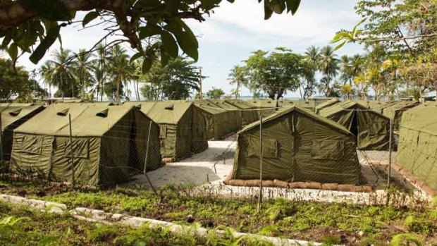 Asylum seeking is big business: Tents on Manus Island.