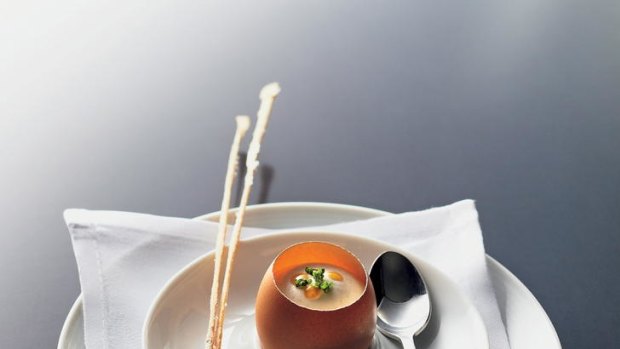 Try this at home ... Mark Best's chaud-froid free-range egg and grissini (recipe below).