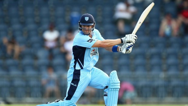 SYDNEY, AUSTRALIA - OCTOBER 10:  Shane Watson of the Blues bats during the Matador BBQs One Day Cup match between New South Wales and Western Australia at Blacktown International Sportspark on October 10, 2015 in Sydney, Australia.  (Photo by Mark Nolan/Getty Images)