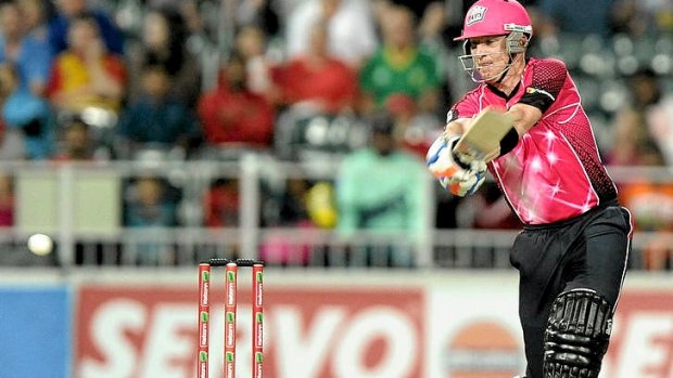 Brad Haddin leads the Sydney Sixers to victory in the Champions League final.