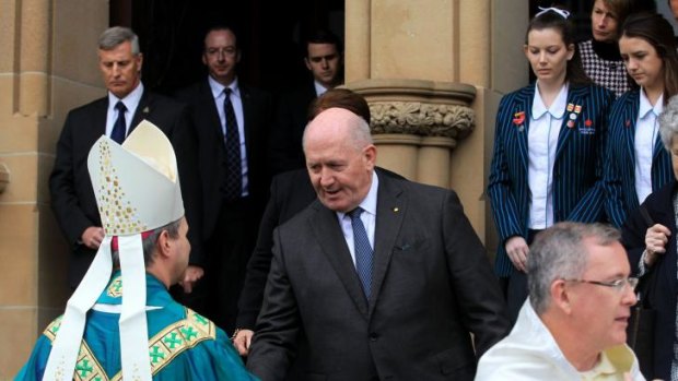 Governor General Peter Cosgrove at St Mary's Cathedral in Sydney.