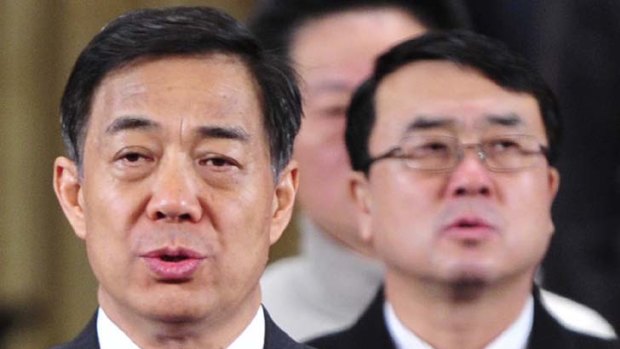 Bo Xilai, left, and Wang Lijun ... no longer in step.