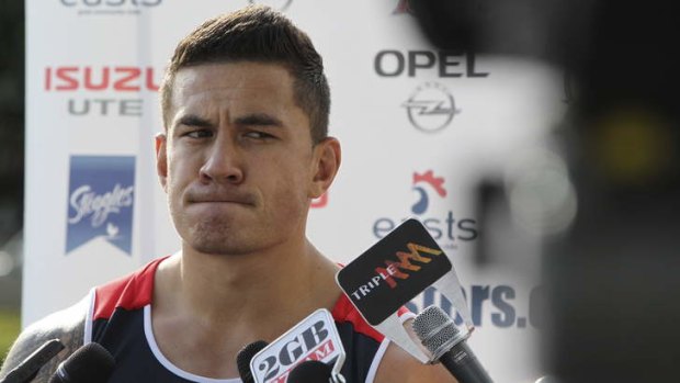 Walking a tightrope: Sydney Roosters star Sonny Bill Williams.