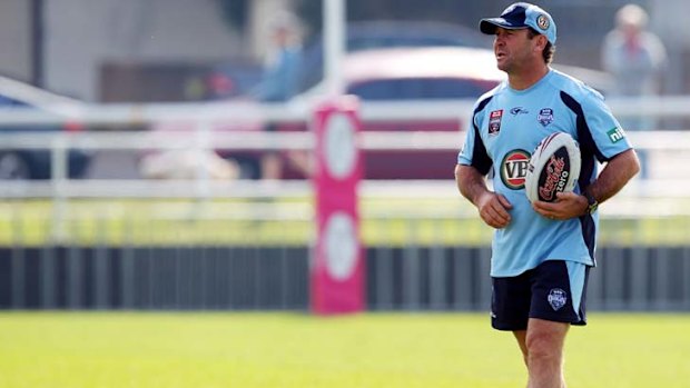 Man with the plan ... Stuart at Blues training yesterday.