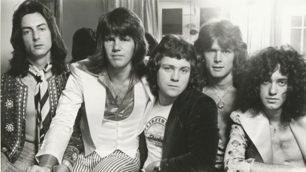 Clive Shakespeare (far left) in his early Sherbet days.