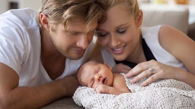 Stand in captain?: Before he returned to India, Shane Watson and his wife Lee spent plenty of time with newborn son Will.