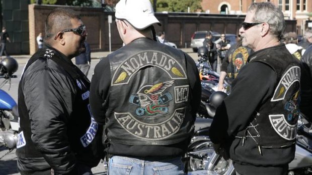 Nomads bikies gang ... set to challenge consorting law.