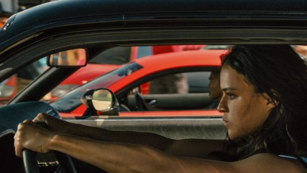 So that's how you treat PTSD: Michelle Rodriguez as Letty in <i>Furious 7</i>.