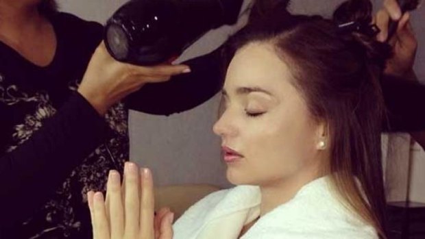 Spiritual guide: Miranda Kerr practises what she preaches by always making time for "morning prayer and meditation".