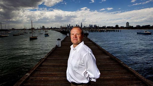 Royal Melbourne Yacht Squadron general manager Rod Austin on the pier.