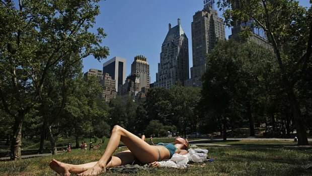 We heart NYC ... soaking up the sun in Central Park.