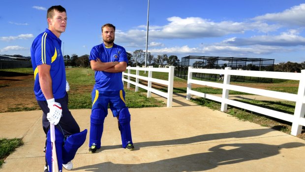 George Munsey (left) from Scotland and Joe Leach (right) from England have joined North Canberra Gungahlin for the Cricket ACT first-grade season.