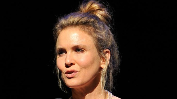 Renee Zellweger, speaking at a recent charity event.