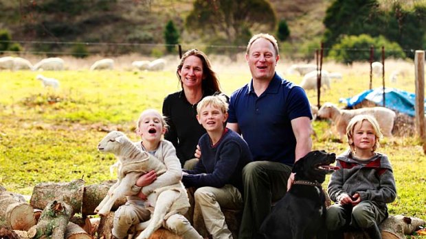 Young farmer Josh Murray (centre) with his parents, Tamsyn and James, and siblings Jessica and Jack.