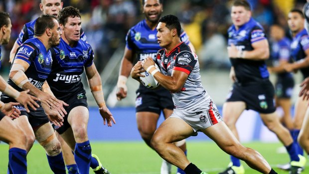 Short evening: Roger Tuivasa-Sheck hobbled off early in the first half.