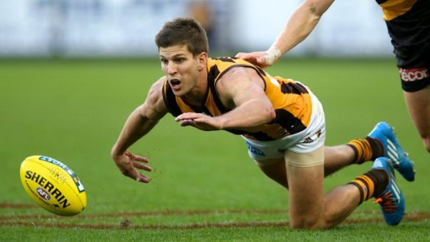 Plugger perfect : Hawthorn's Luke Breust.