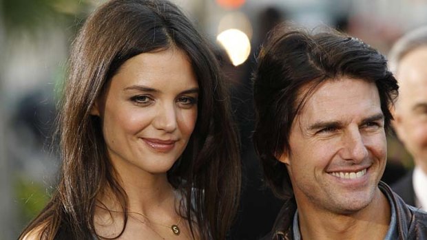 Happier days past ... Katie Holmes and Tom Cruise.