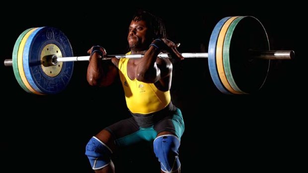 Heavy going &#8230; Daniel Koum during a session at the Geelong Weightlifting Gymnasium in 2010.
