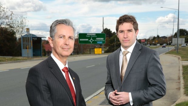 Opposition leader Jeremy Hanson and transport spokesman Alistair Coe.