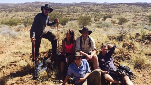 Bond: (From left) Kirk Pengilly, Layne Beachley, Hayley - one of the youths, Mike Baird and Nathan Rees.