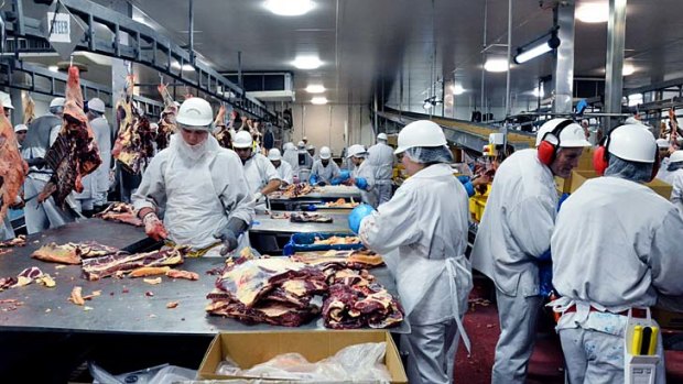 Employees set to strike: The Bindaree Beef facility in Inverell.