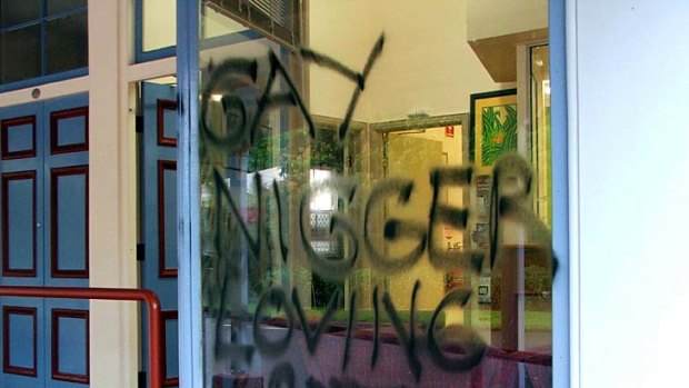 An overnight graffiti attack on Labor MP Curtis Pitt's office in Gordonvale, far north Queensland.