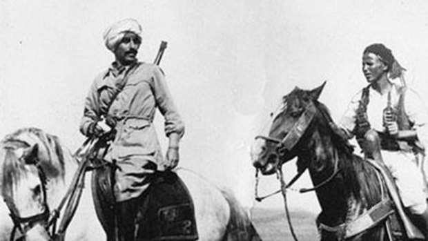 Excellent horseman ... Amedeo Guillet, left, pictured in Ethiopia in 1936, gave up his place at the Berlin Olympics to join Mussolini’s invasion.