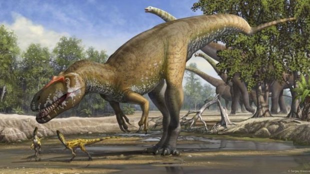 An artist's impression of the newly identified Torvosaurus gurneyi.