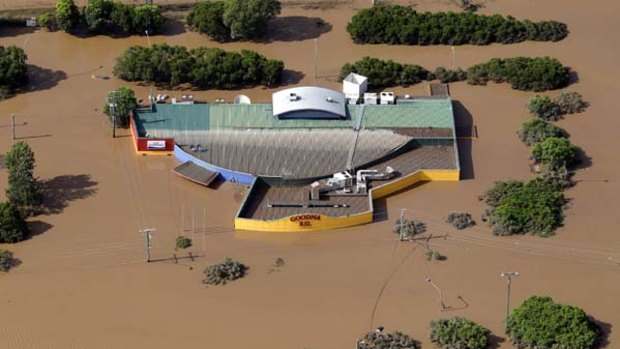 The Goodna RSL Club was under water on January 13.