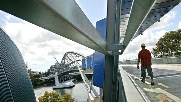 Easier access to the Goodwill Bridge (pictured) is part of a plan to remodel QUT's 'back end'.