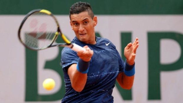 Australian young gun Nick Kyrgios during his brief campaign at the French Open.