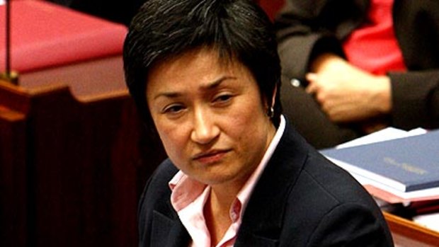 Penny Wong ... sat through most of the marathon debate.