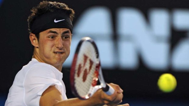 Brian Beers says Tomic should stick to flexing his muscle on the tennis court.